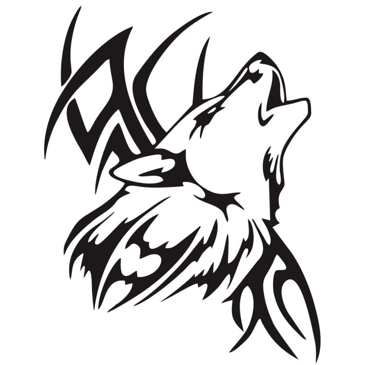 D-967 Wolf Tribe Pattern Car Modified Decorative Sticker(Black) - Decorative Sticker by buy2fix | Online Shopping UK | buy2fix