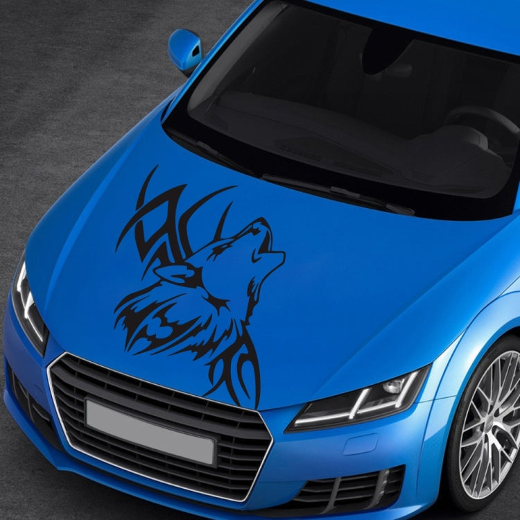 D-967 Wolf Tribe Pattern Car Modified Decorative Sticker(Black) - Decorative Sticker by buy2fix | Online Shopping UK | buy2fix