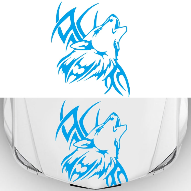 D-967 Wolf Tribe Pattern Car Modified Decorative Sticker(Blue) - Decorative Sticker by buy2fix | Online Shopping UK | buy2fix