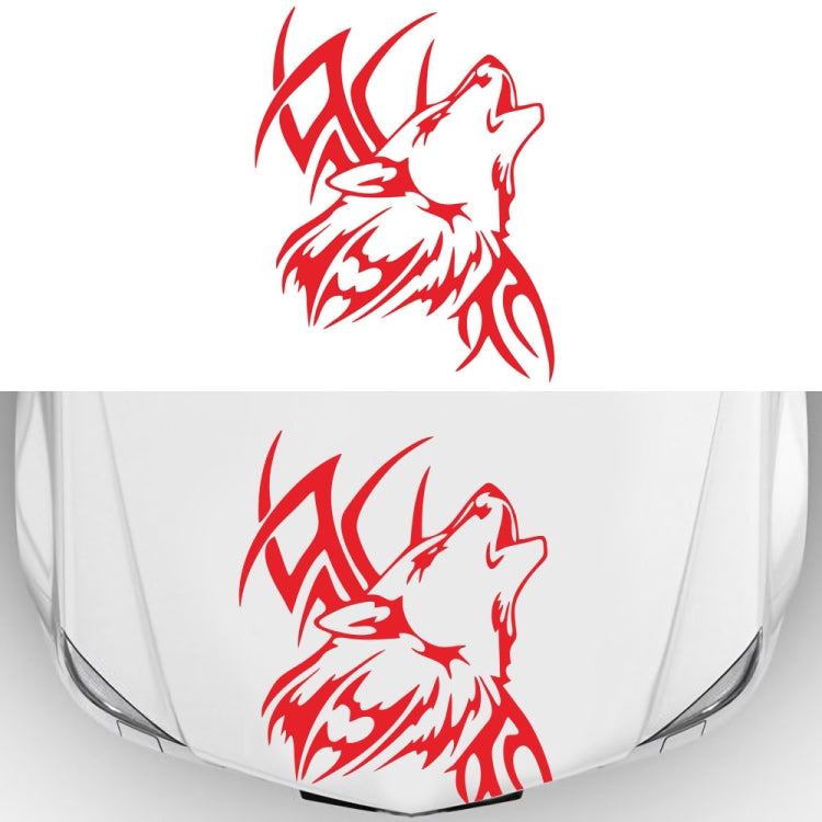 D-967 Wolf Tribe Pattern Car Modified Decorative Sticker(Red) - Decorative Sticker by buy2fix | Online Shopping UK | buy2fix