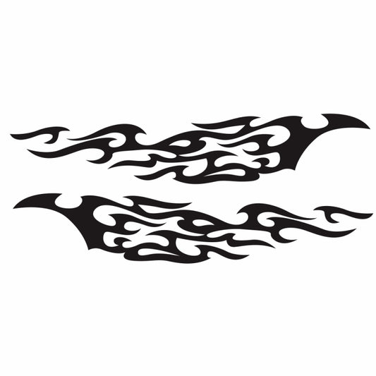 2 PCS/Set D-969 Flame Pattern Car Modified Decorative Sticker(Black) by buy2fix