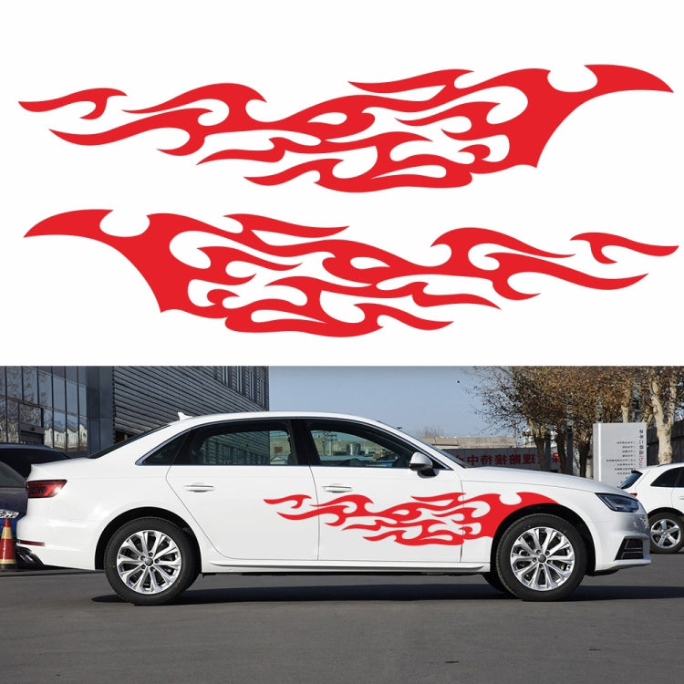 2 PCS/Set D-969 Flame Pattern Car Modified Decorative Sticker(Red) - Decorative Sticker by buy2fix | Online Shopping UK | buy2fix