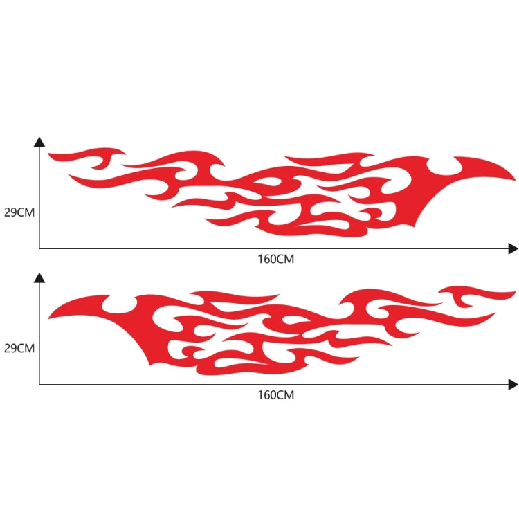 2 PCS/Set D-969 Flame Pattern Car Modified Decorative Sticker(Red) - Decorative Sticker by buy2fix | Online Shopping UK | buy2fix