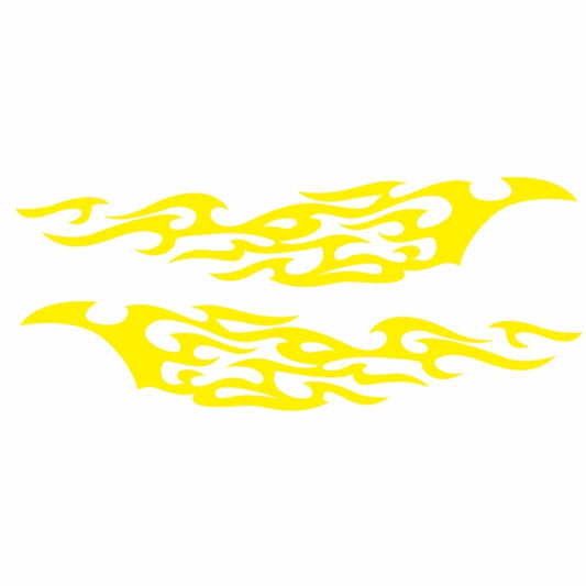 2 PCS/Set D-969 Flame Pattern Car Modified Decorative Sticker(Yellow) by buy2fix