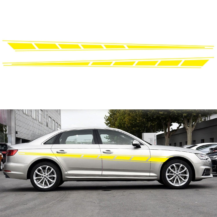 2 PCS/Set D-970 Checkered Flag Pattern Car Modified Decorative Sticker(Yellow) - Decorative Sticker by buy2fix | Online Shopping UK | buy2fix