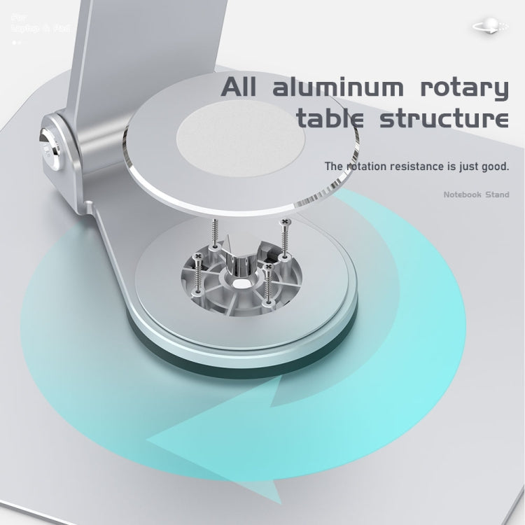 R-JUST BJ01-02 360 Degrees Rotation Laptop Lifting Bracket(Silver) - Laptop Stand by R-JUST | Online Shopping UK | buy2fix