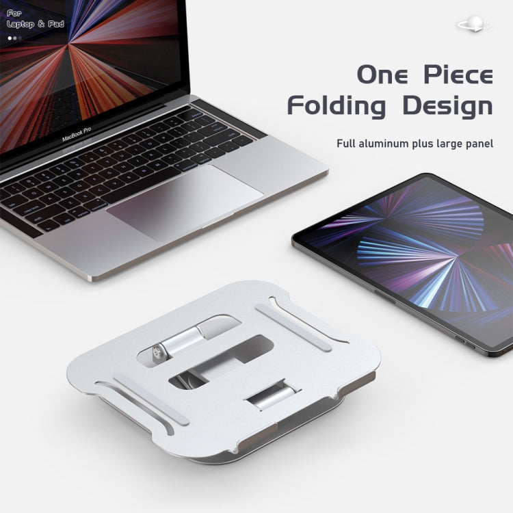 R-JUST BJ01-02 360 Degrees Rotation Laptop Lifting Bracket(Silver) - Laptop Stand by R-JUST | Online Shopping UK | buy2fix