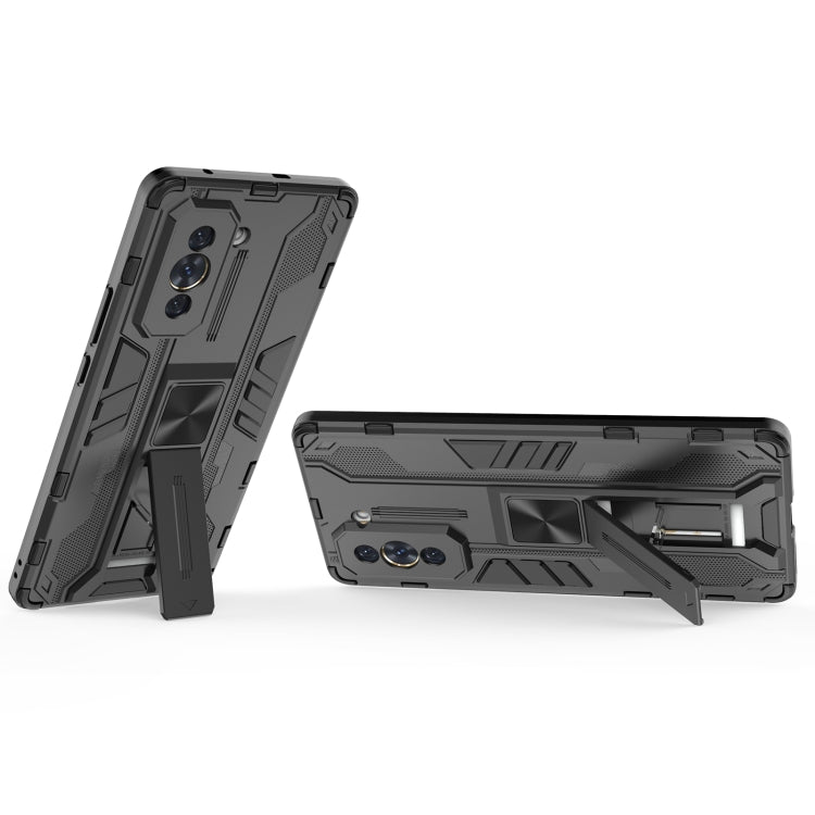 For Huawei Nova 10 4G Supersonic PC + TPU Shock-proof Protective Phone Case with Holder(Black) - Huawei Cases by buy2fix | Online Shopping UK | buy2fix