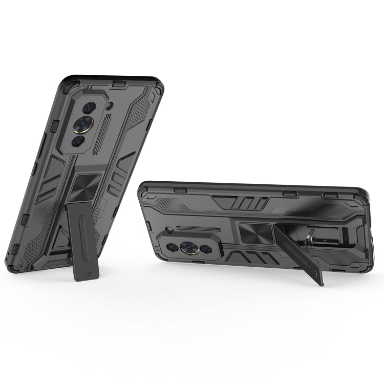 For Huawei Nova 10 Pro 4G Supersonic PC + TPU Shock-proof Protective Phone Case with Holder(Black) - Huawei Cases by buy2fix | Online Shopping UK | buy2fix