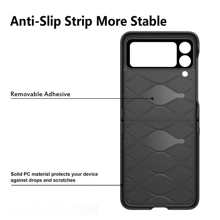 For Samsung Galaxy Z Flip4 Diamond Lattice Hinge Phone Case(Black) - Galaxy Z Flip4 5G Cases by buy2fix | Online Shopping UK | buy2fix