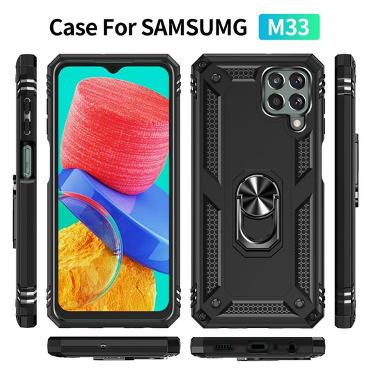 For Samsung Galaxy M33 5G Shockproof TPU + PC Phone Case(Black) by buy2fix