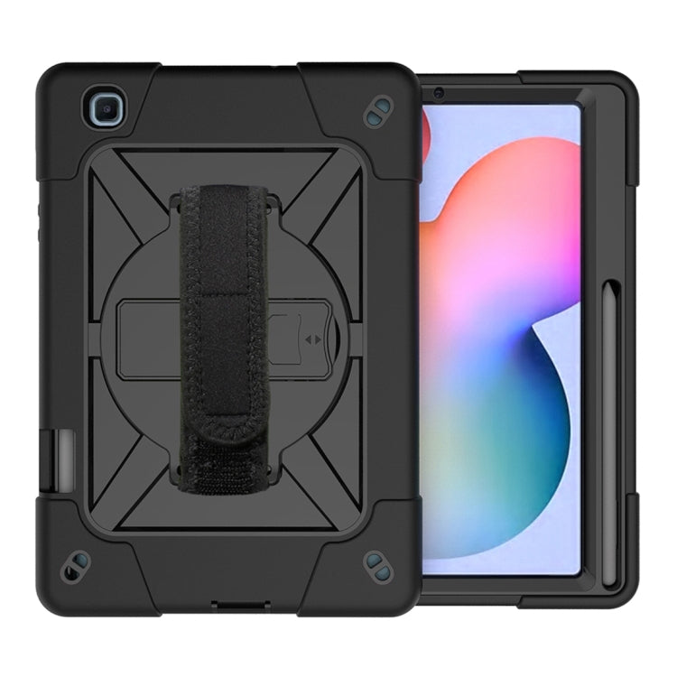 For Samsung Galaxy Tab S6 Lite P610 Contrast Color Robot Silicone + PC Tablet Case(Black) - Tab S6 Lite P610 / P615 by buy2fix | Online Shopping UK | buy2fix