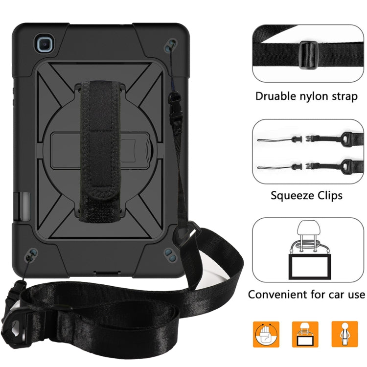 For Samsung Galaxy Tab S6 Lite P610 Contrast Color Robot Silicone + PC Tablet Case(Black) - Tab S6 Lite P610 / P615 by buy2fix | Online Shopping UK | buy2fix
