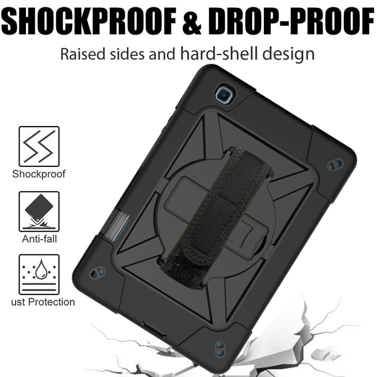 For Samsung Galaxy Tab S6 Lite P610 Contrast Color Robot Silicone + PC Tablet Case(Black) - Tab S6 Lite P610 / P615 by buy2fix | Online Shopping UK | buy2fix
