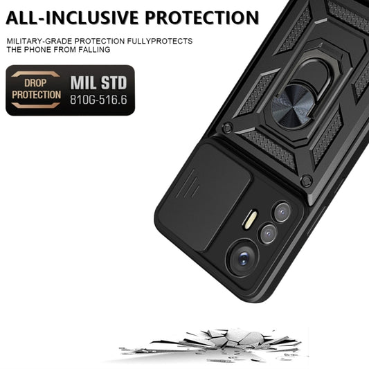 For Xiaomi 12 Lite Sliding Camera Design TPU + PC Phone Case(Black) - Xiaomi Cases by buy2fix | Online Shopping UK | buy2fix