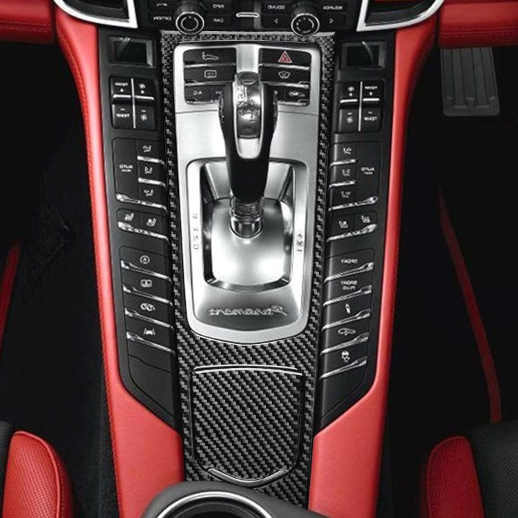 Car Carbon Fiber Central Control Multimedia Panel Decorative Sticker for Porsche Panamera 2010-2016 Right Drive - Car Interior Mouldings by buy2fix | Online Shopping UK | buy2fix