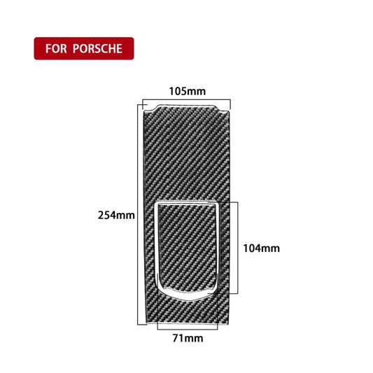 Car Carbon Fiber Rear Seat Multimedia Panel Decorative Sticker for Porsche Panamera 2010-2016, Left and Right Drive by buy2fix