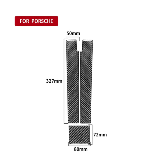 Car Carbon Fiber Rear Armrest Box Panel Decorative Sticker for Porsche Panamera 2010-2016, Left and Right Drive by buy2fix