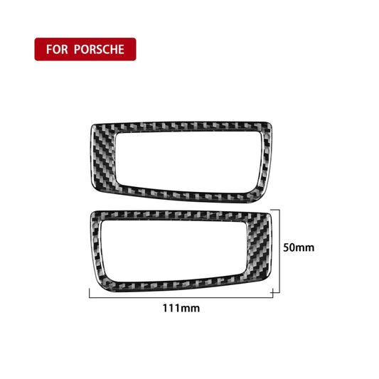 Car Carbon Fiber Rear Reading Light Decorative Sticker for Porsche Panamera 2010-2016, Left and Right Drive by buy2fix