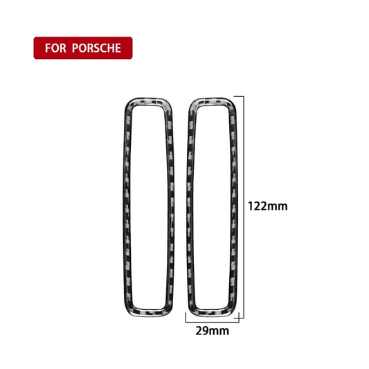 Car Carbon Fiber B-pillar Air Outlet Decorative Sticker for Porsche Panamera 2010-2016, Left and Right Drive by buy2fix