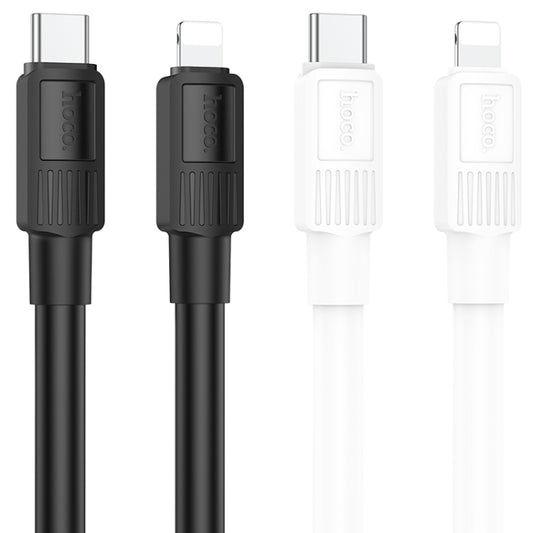 hoco X84 20W USB-C / Type-C to 8 Pin Solid PD Charging Data Cable,Length:1m(White) by hoco