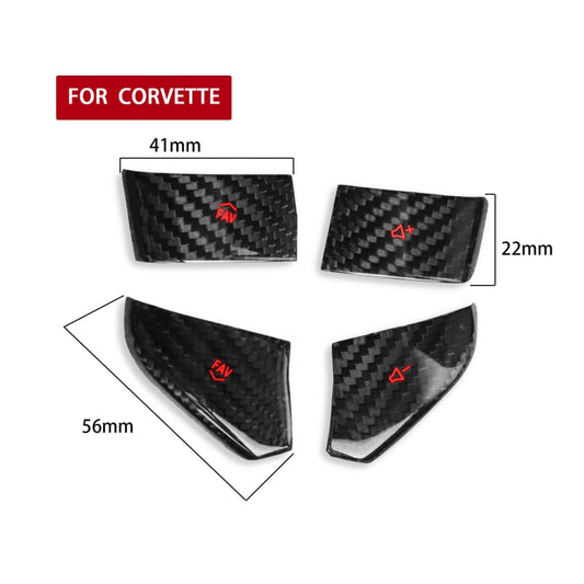 Car Steering Wheel Below Buttons for Chevrolet Corvette C8 2020-2021(Red) by buy2fix