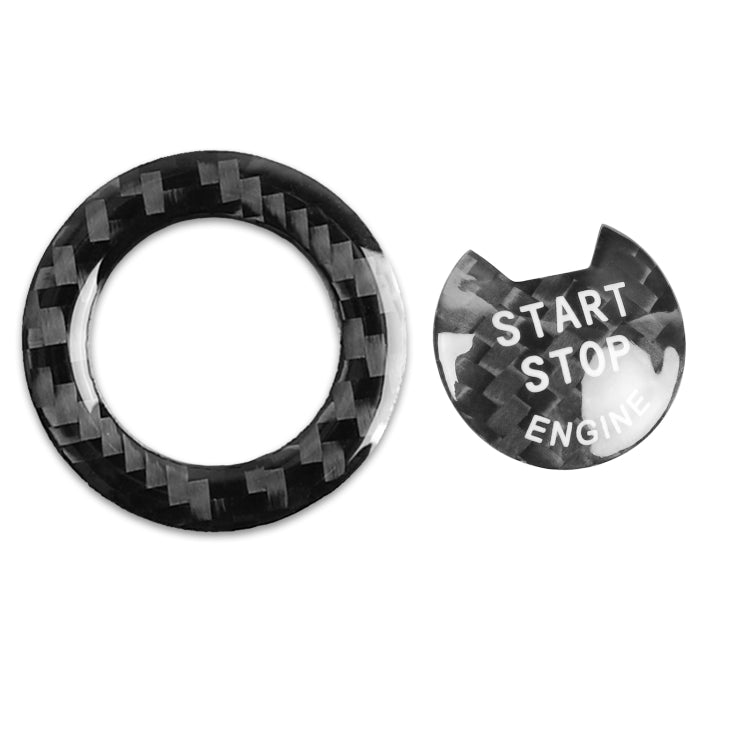 Car Carbon Fiber One-button Start Decorative Sticker for Infiniti Q50 2014-2020 / Q60 / QX60(Black) - Car Interior Mouldings by buy2fix | Online Shopping UK | buy2fix