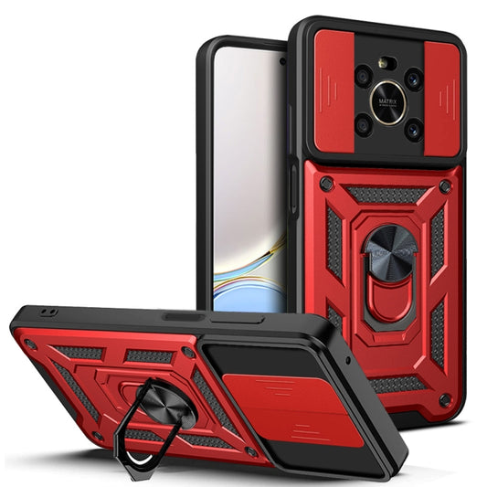 For Honor X9 5G/X9 4G Sliding Camera Design TPU + PC Phone Case(Red) - Honor Cases by buy2fix | Online Shopping UK | buy2fix