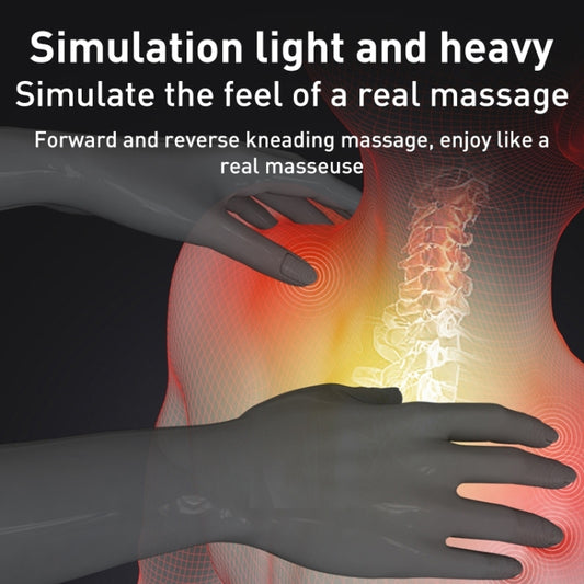 Multifunctional Hot Compress Neck Massager Car Cervical Spine Massage Pillow(Blue Six Keys) by buy2fix