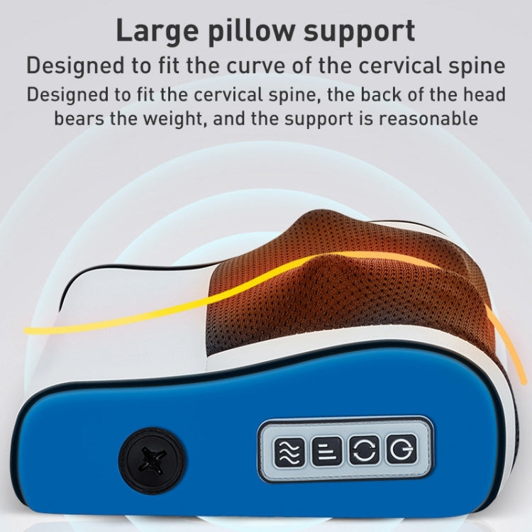 Multifunctional Hot Compress Neck Massager Car Cervical Spine Massage Pillow(Blue Six Keys) - Seat Accessories by buy2fix | Online Shopping UK | buy2fix