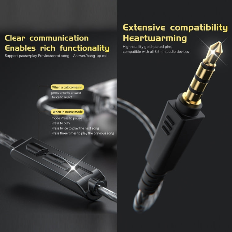 QKZ AK6-Ares Sports In-ear HIFI Wired Control Earphone with Mic(White) by QKZ