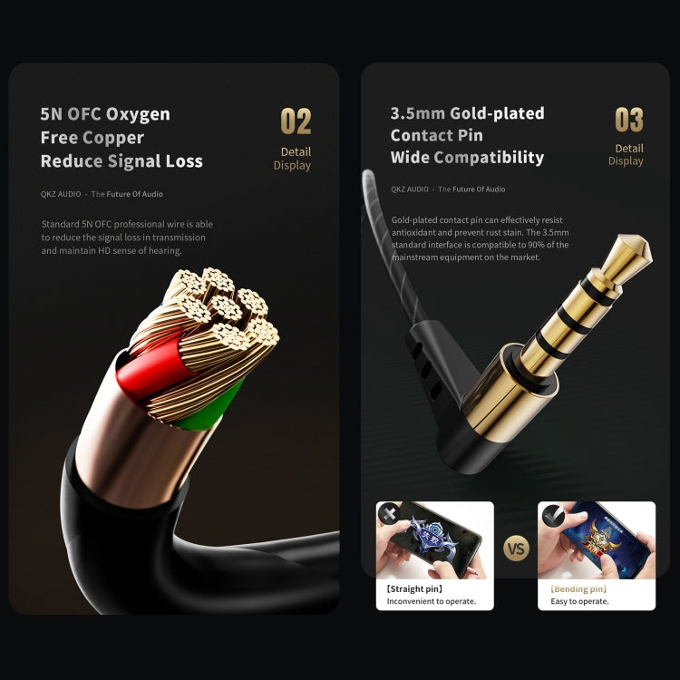 QKZ SK8 3.5mm Sports In-ear Dynamic HIFI Monitor Earphone with Mic(Red) by QKZ