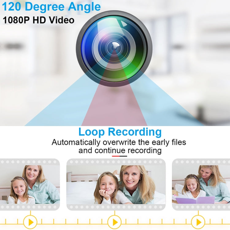 HD 1080P Infrared Night Vision Surveillance Monitor Camera(Black) - Mini Camera by buy2fix | Online Shopping UK | buy2fix