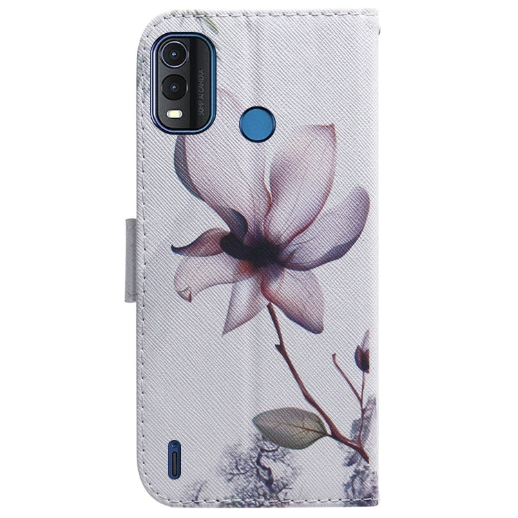 For Nokia G11 Plus Coloured Drawing Leather Phone Case(Magnolia Flower) - Nokia Cases by buy2fix | Online Shopping UK | buy2fix