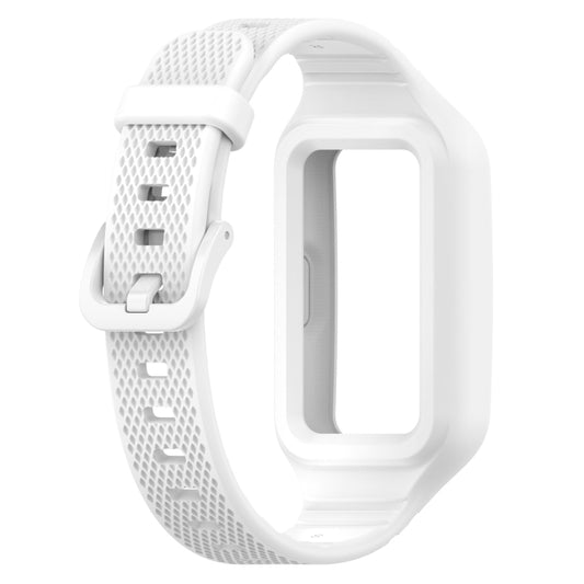 For Huawei Band 10 / 9 / 8 / 7 / 6 Universal Integrated Silicone Watch Band(White) by buy2fix
