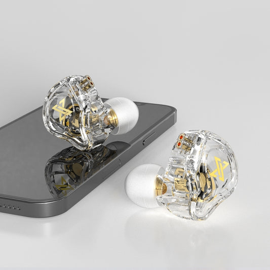 QKZ AK6 MAX In-ear Dynamic Subwoofer Wire-controlled Earphone, Version:Standard Version(Transparent White) by QKZ