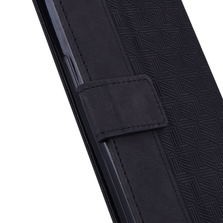 For Nokia G11 Plus Geometric Embossed Leather Phone Case(Black) - Nokia Cases by buy2fix | Online Shopping UK | buy2fix