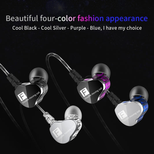 QKZ F910 In-Ear Subwoofer Dual Dynamic Earphone(Transparent) by QKZ
