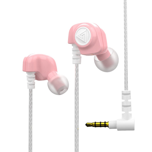QKZ SK5 In-ear Subwoofer Wire-controlled Music Earphone with Mic(Pink) by QKZ