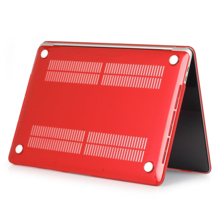 For MacBook Air 13.6 2025 / 2023 / 2022 Laptop Crystal Style Protective Case(Red) by buy2fix