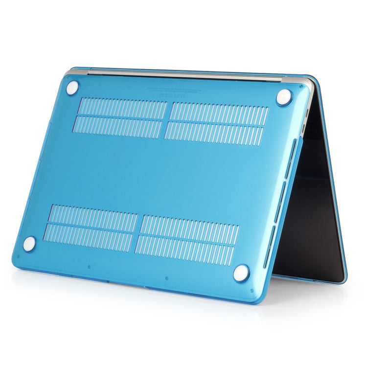 For MacBook Air 13.6 2025 / 2023 / 2022 Laptop Crystal Style Protective Case(Water Blue) - MacBook Air Cases by buy2fix | Online Shopping UK | buy2fix
