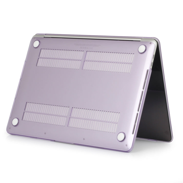 For MacBook Air 13.6 2025 / 2023 / 2022 Laptop Crystal Style Protective Case(Purple) by buy2fix