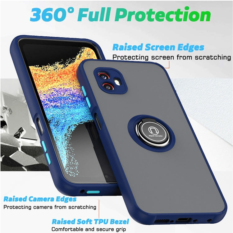 For Samsung Galaxy Xcover6 Pro Q Shadow 1 Series TPU + PC Phone Case with Ring Holder(Black+Red) by buy2fix