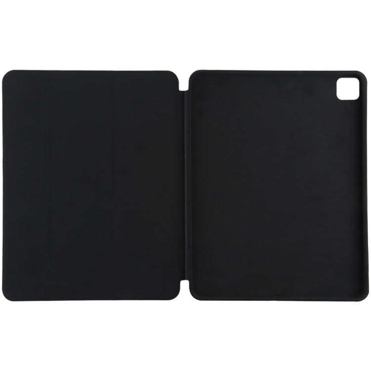 For iPad Pro 12.9 inch (2020/2021) 3-fold Horizontal Flip Smart Leather Tablet Case with Sleep / Wake-up Function & Holder(Black) - iPad Pro 12.9 (2018) Cases by buy2fix | Online Shopping UK | buy2fix