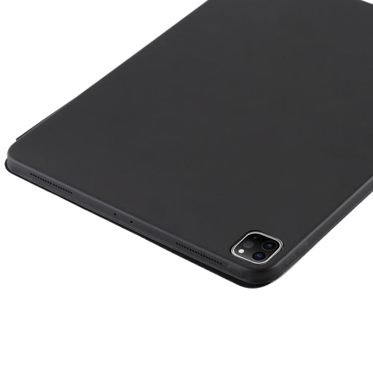For iPad Pro 12.9 inch (2020/2021) 3-fold Horizontal Flip Smart Leather Tablet Case with Sleep / Wake-up Function & Holder(Black) - iPad Pro 12.9 (2018) Cases by buy2fix | Online Shopping UK | buy2fix