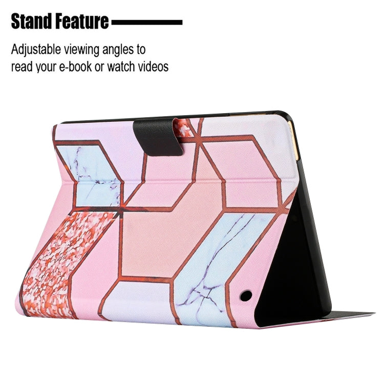 For Amazon Kindle HD 10 2021 Marble Pattern Smart Leather Tablet Case(Splicing Marble) by buy2fix