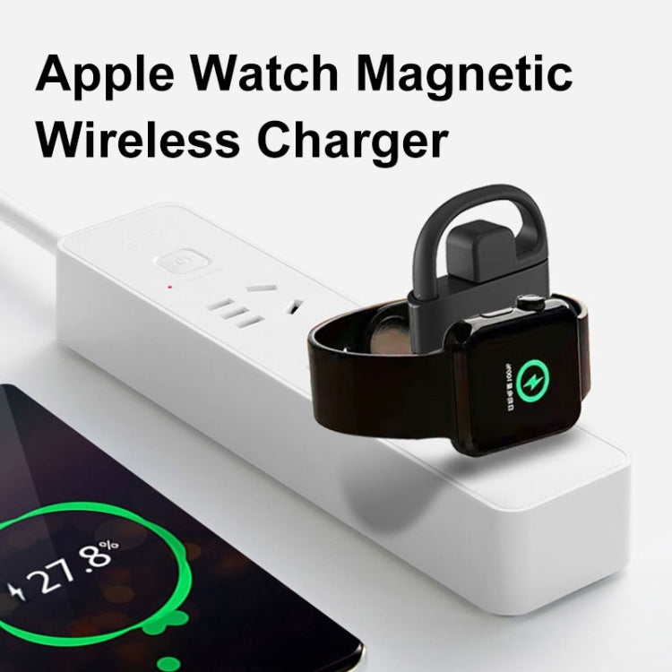 T09-A Dual USB Portable Wireless Smart Watch Charger for Apple Watch Series(White) - Charger / Holder by buy2fix | Online Shopping UK | buy2fix