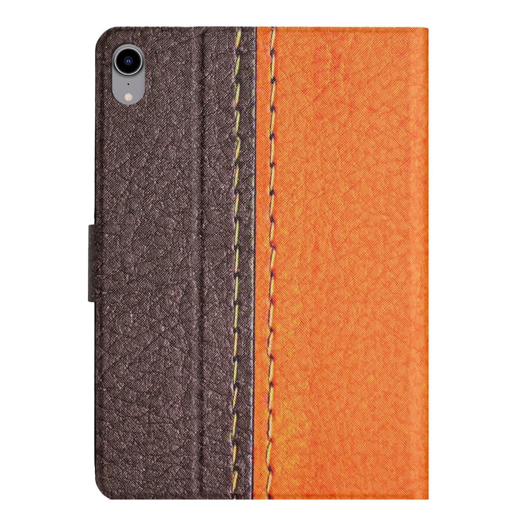 For iPad mini 2024 /mini 6 Stitching Solid Color Smart Leather Tablet Case(Orange) - iPad mini 6 Cases by buy2fix | Online Shopping UK | buy2fix