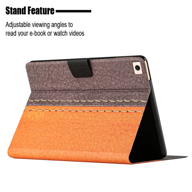 Stitching Solid Color Smart Leather Tablet Case For iPad mini 5 / 4 / 3 / 2 / 1(Orange) by buy2fix