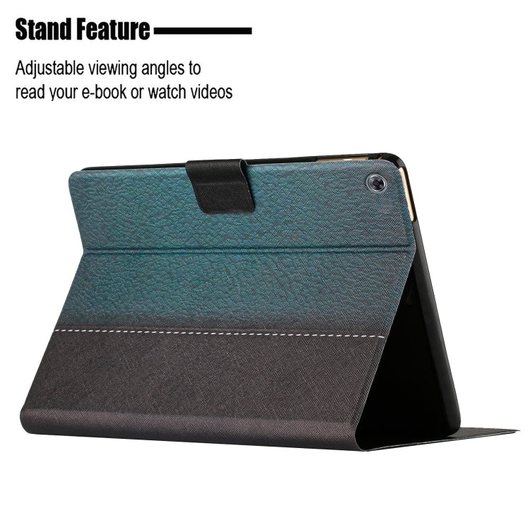 For Huawei MediaPad M5 Lite Stitching Solid Color Smart Leather Tablet Case(Green) by buy2fix